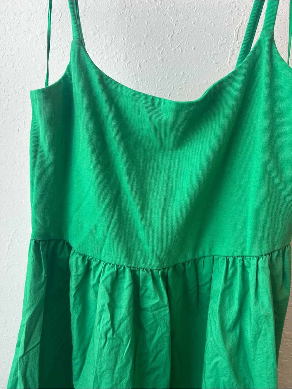 Kelly Green Mixed Media thin-Strap Maxi Dress - Picture 5 of 5